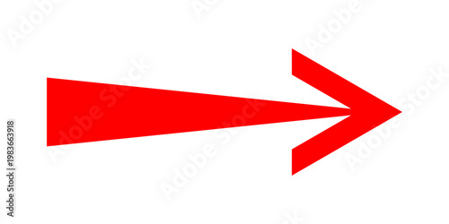 Short arrow vector icon. Isolated design element