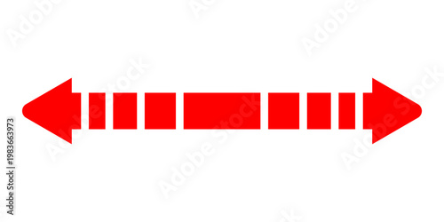 Short arrow vector icon. Isolated design element