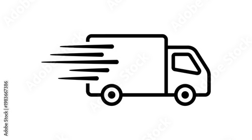 Fast Delivery Truck on the Move.