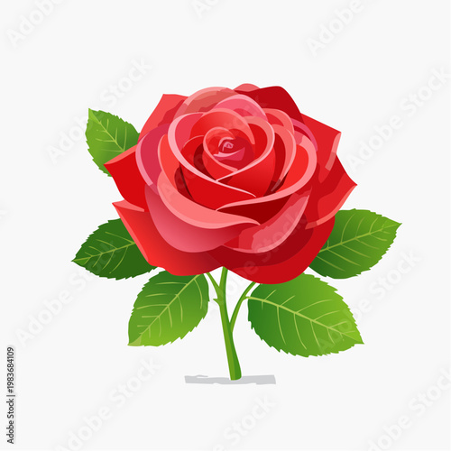 赤いバラのイラスト