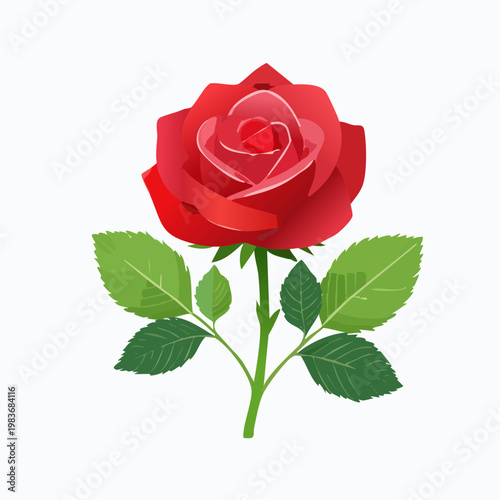 赤いバラのイラスト