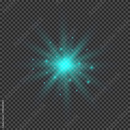 Light effect of green lens flares