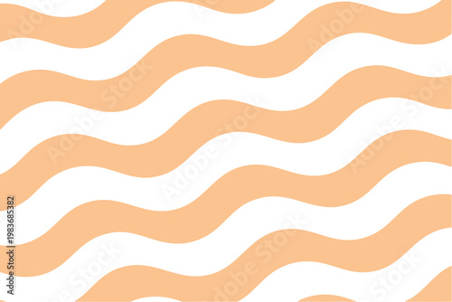 Peach nude blush soft wavy stripe seamless pattern, vector background