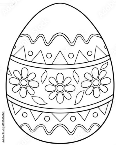 easter egg with floral ornament
