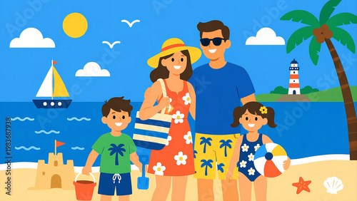 Beach vacation with children