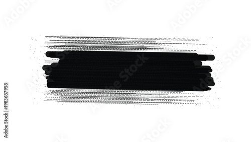 Black marker stroke vector, hand drawn ink brush highlight, textured felt tip pen scribble, artistic underline element for text emphasis