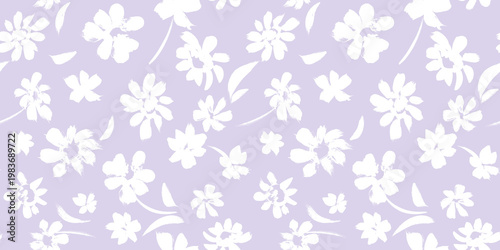 Εκτύπωση καμβά Floral background with daisies