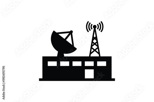 Broadcasting station icon for media communication