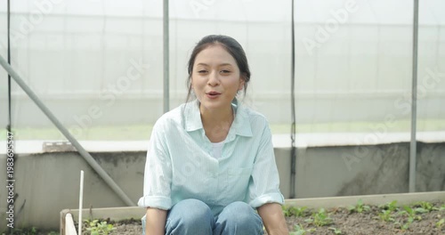 Wallpaper Mural Agricultural concept of 4k resolution. Asian students explain the process of growing vegetables in the Agricultural Education Demonstration Center. Torontodigital.ca