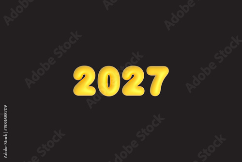 Minimalist Elegant Gold 2027 Typography for Luxury Branding