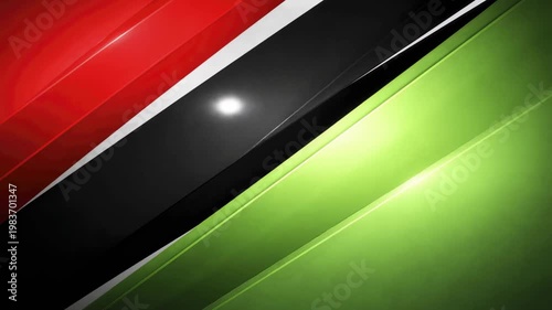 Abstract design with red, black, and green colors representing Juneteenth  