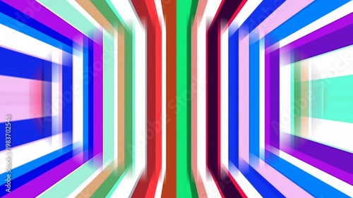 Vibrant Colorful Abstract Rainbow Radiating Stripes