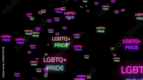 Neon LGBTQ+ Pride Signs Bright Colorful Neon Text
