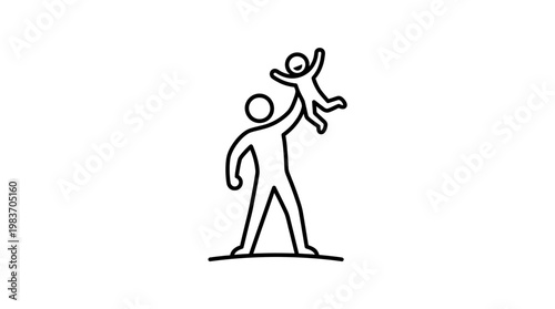 Abstract Father Playing with Child