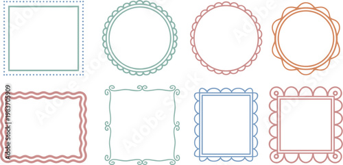 Assortment of Decorative Frames and Borders element