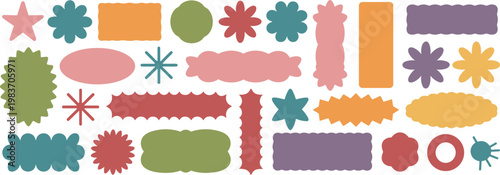 Collection of Whimsical Abstract Decorative Shapes Keywords: shapes, abstract, decorative