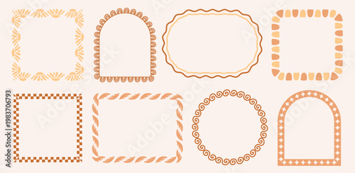 Frames Boho Summer Set Line Art
