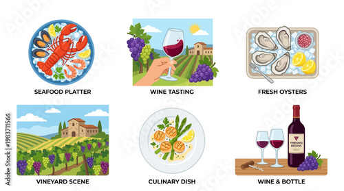 Seafood platter with lobster mussels and shrimp on ice