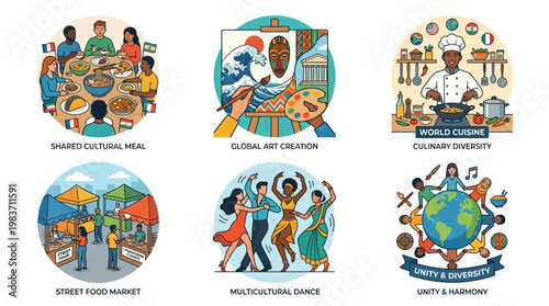 Celebrating cultural diversity with food art dance and unity