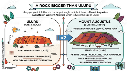 Mount Augustus in Western Australia bigger than Uluru rock formation