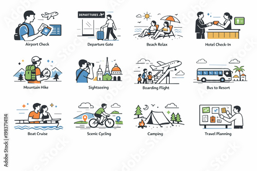 Travel Tourism Adventure. Travel planning, holidays, flights, hotels, sightseeing, transport, beach ?????, mountains, and vacation experiences. minimalist