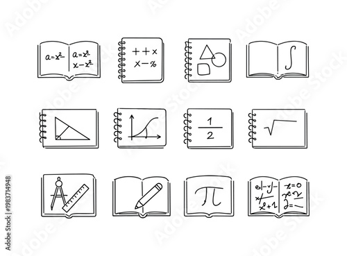 Hang Gliding Locations. Line icon set of Hang Gliding Locations: mountain ridge, coastal cliff, desert slope, grassy hill, alpine peak, seaside launch, valley