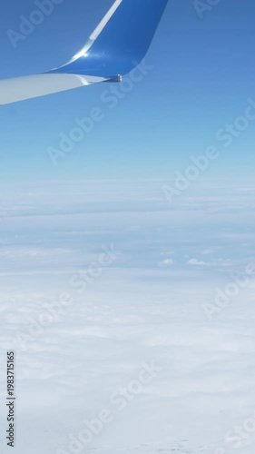 airplane window view cloudy sky