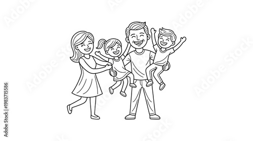 Happy Family Having Fun Together