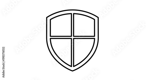 Minimalist outline icon of a keyhole representing security, access, and privacy concepts for digital interfaces and graphic design projects