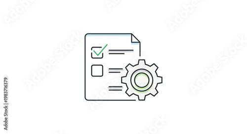 a comprehensive process management checklist icon representing task settings and workflow optimization for efficient operations.