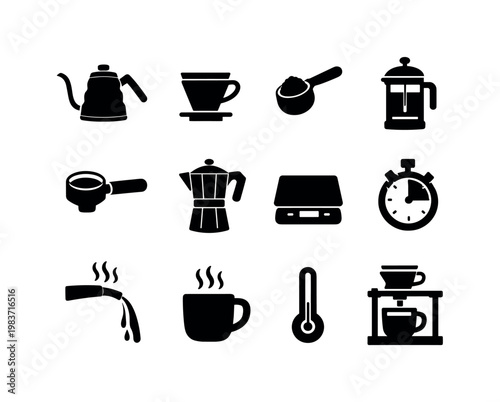 Vintage-inspired black and white lips sticker pack with varied expressions and slight angle variations, large orange semicircle anchoring the lower layout,