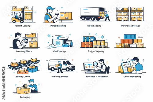 Travel Arrangement Planning. Trip booking and itinerary scene with traveler beside oversized passport and suitcase stretching across the full canvas, large