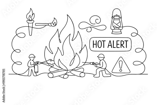 Christian Faith Symbols. Clean solid banner scene with an oversized church and giant cross filling the frame, one person praying and one priest standing beside