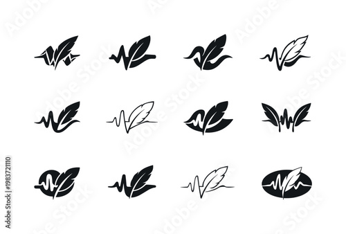 Art Is Everywhere. Set lettering. harmonious lettering variations of the same emblematic concept, each with different artistic interpretation (Bold