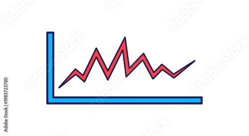 line graph displaying data visualization for business analytics and financial market trend analysis great for presentations.