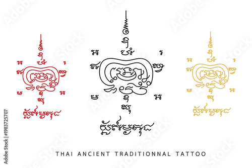 Yant Na Mo Put Tha Yha sacred talisman the balance of power, purity, and divine wealth.