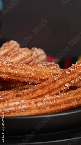 Mexican Desserts. Golden and Crispy Homemade Churros