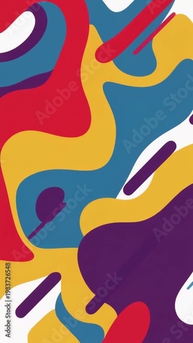 Colorful abstract art with vibrant splashes of paint