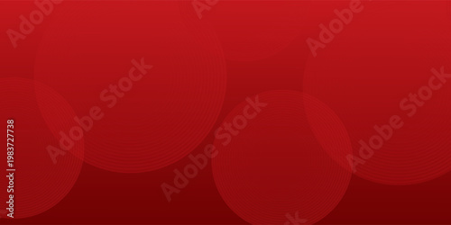 White circle geometric red abstract background. vector