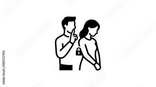 Secret Whispers and Locked Secrets Concept