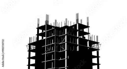 Steel Building Construction Framework Structure.