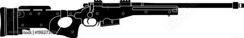 Bolt Action Precision Rifle Silhouette Without Attachments
