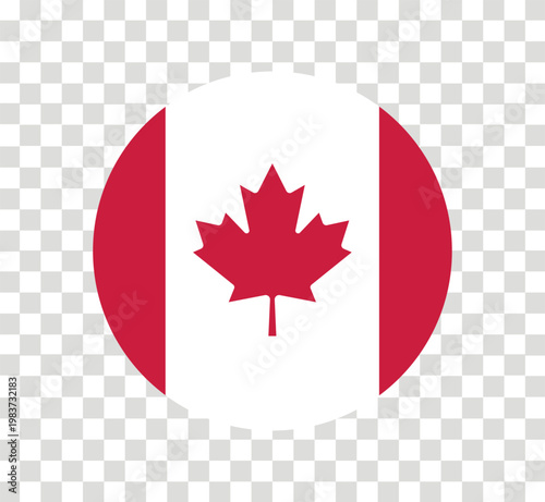 High Quality Canada circle flag vector