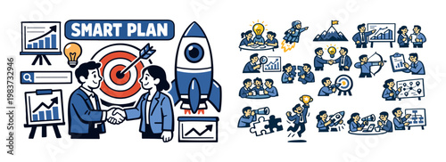 Developing effective business strategies with a smart plan concept