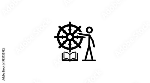 Conceptual Icon Depicting Knowledge Guidance and Learning