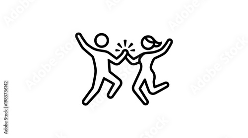 People Giving High Five Icon