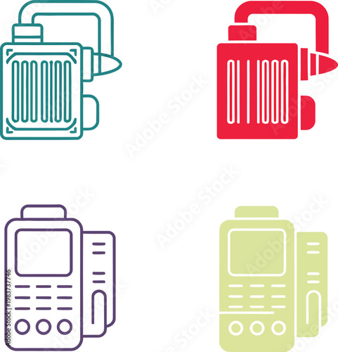 Modern handheld barcode scanners and mobile payment terminals used for retail business and inventory management tasks