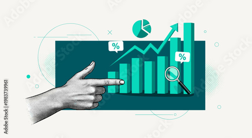 Interactive visual performance data analysis with hand selecting options on screen