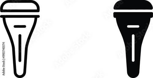 Medical ultrasound transducer icons showing clinical diagnostic equipment for hospital examination and patient health care monitoring