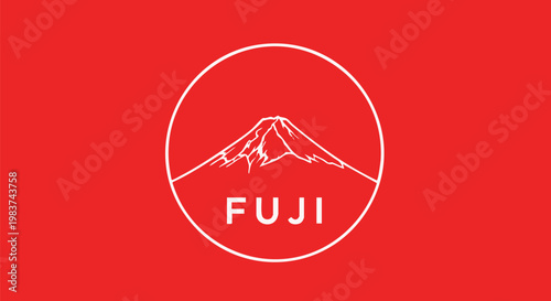 Minimal Circular Mount Fuji Logo